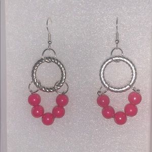 Pink and silver Earrings
